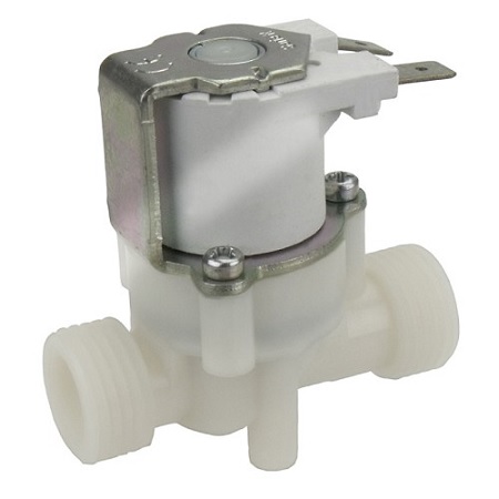 MAGNEETVENTIEL WIT 12V MET 1/2" BU DRAAD